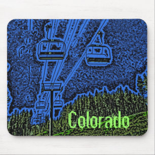 Colourful Colorado ski lift mousepad