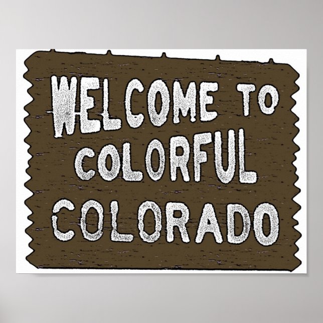 Colourful Colorado welcome sign custom size poster (Front)