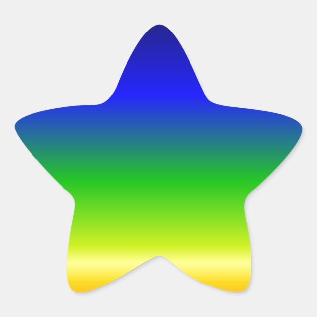 Colourful Colour Customised Designer Star Sticker (Front)