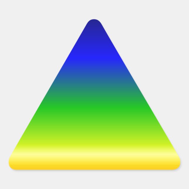Colourful Colour Customised Designer Triangle Sticker (Front)