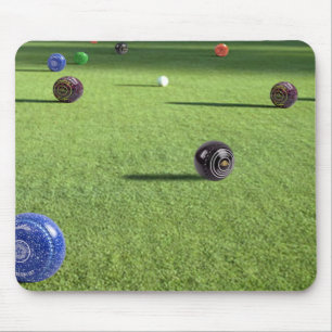 Colourful Coloured Lawn Bowls, Mouse Pad