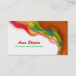 Colourful Colours Unique Modern Abstract Trendy Ch Business Card