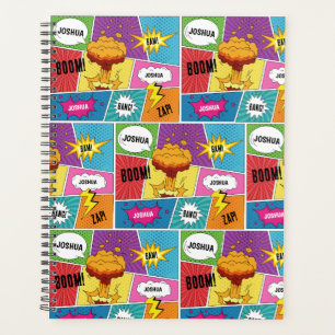 Colourful Comic Book Personalised Name Pop Art Planner