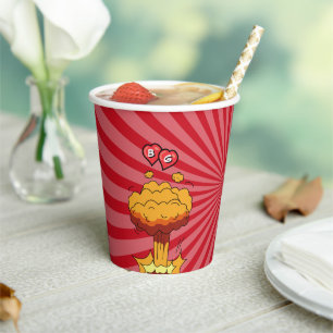 Colourful Comic Book Pop Art Wedding Paper Cups