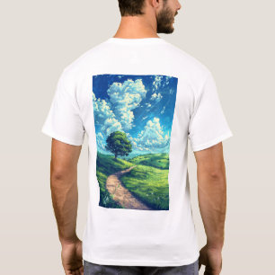 Colourful Comic Landscape Simple Vector T-Shirt
