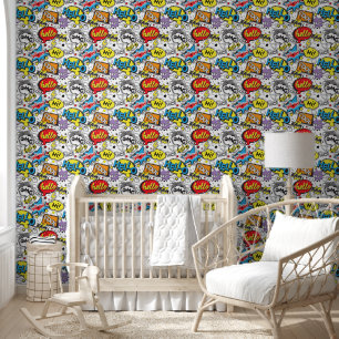 Colourful Comic Pop Art Speech Bubble Pattern Wallpaper