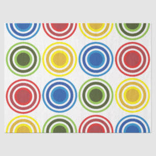 Colourful Concentric Circles Birthday Tissue Paper