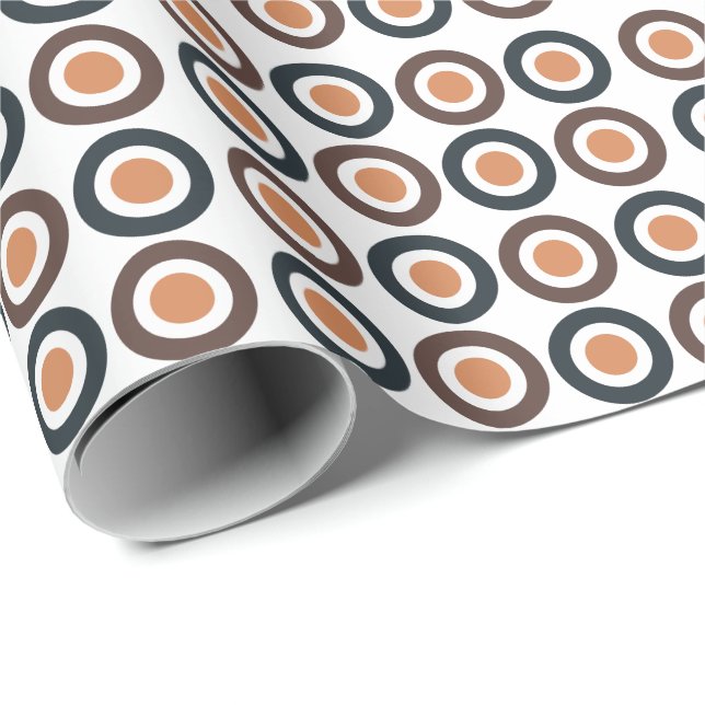 Colourful Concentric Circles Birthday Wrapping Paper (Roll Corner)