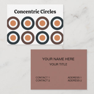 Colourful Concentric Circles  Business Card