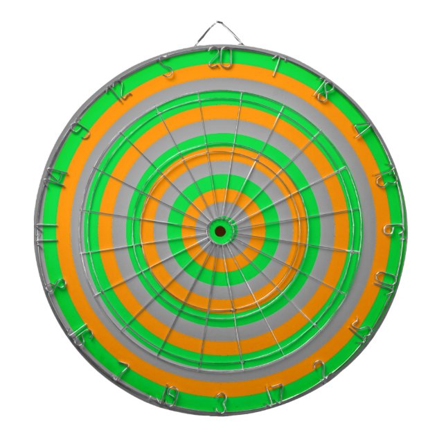 Colourful Concentric Circles Dartboard (Front)