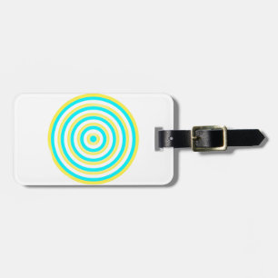 Colourful Concentric Circles Luggage Tag