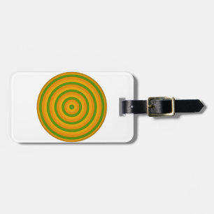 Colourful Concentric Circles Luggage Tag