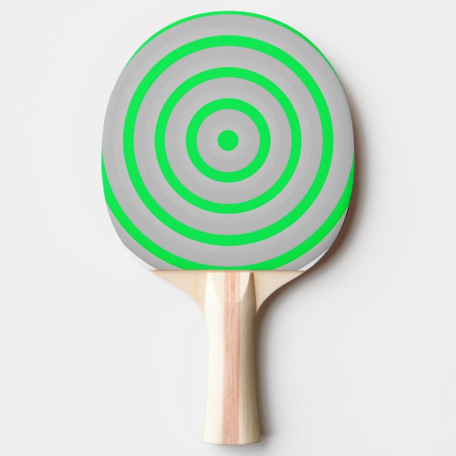 Colourful Concentric Circles Ping Pong Bat Paddle (Front)