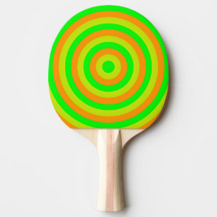 Colourful Concentric Circles Ping Pong Bat Paddle
