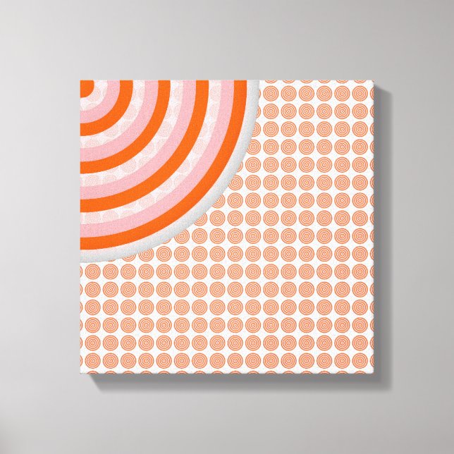 Colourful Concentric Circles Split Canvas Print (Front)