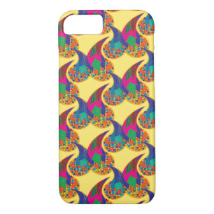 Colourful confetti abstract Paisley Rainbow drops iPhone 8/7 Case