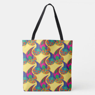 Colourful confetti abstract Paisley Rainbow drops Tote Bag