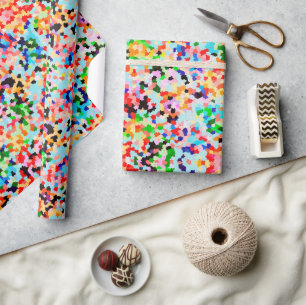 Colourful Confetti Abstract Pattern Wrapping Paper