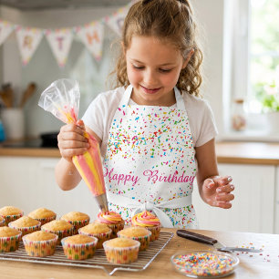 Colourful confetti apron