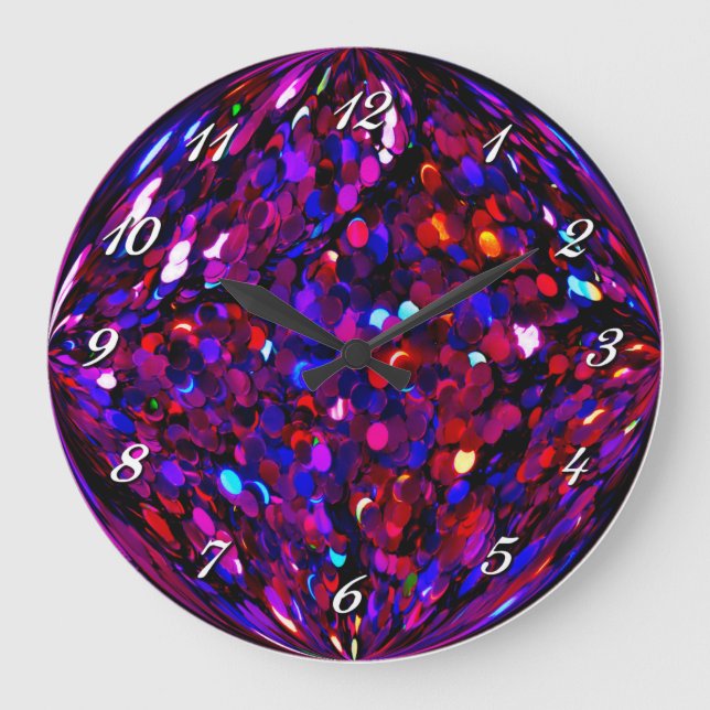 Colourful Confetti Ball Wall Clock (Front)