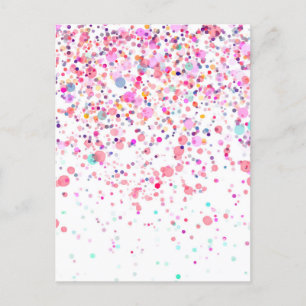 Colourful Confetti Blank Custom Any Occasion Postcard