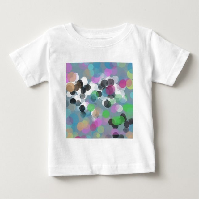 Colourful Confetti Bokeh Dots Baby T-Shirt (Front)