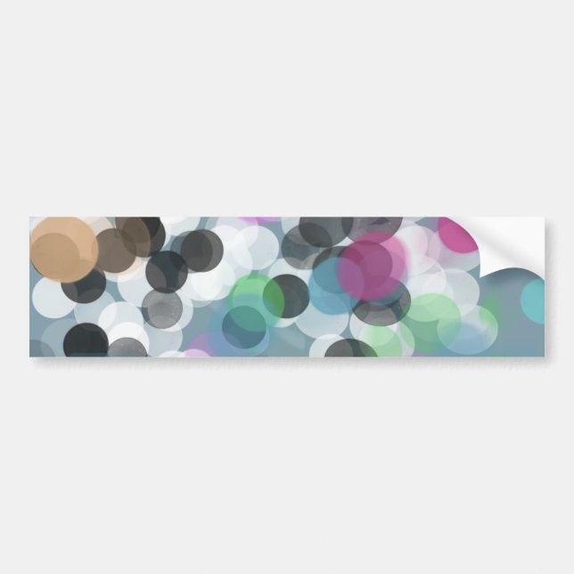 Colourful Confetti Bokeh Dots Bumper Sticker (Front)