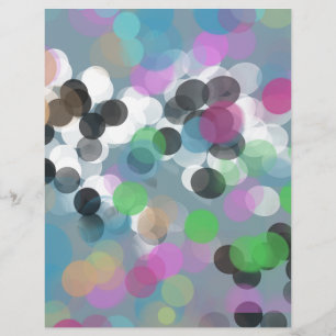 Colourful Confetti Bokeh Dots Scrapbook Paper
