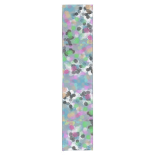 Colourful Confetti Bokeh Dots Short Table Runner