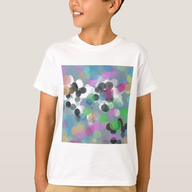Colourful Confetti Bokeh Dots T-Shirt (Front)
