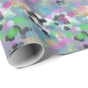 Colourful Confetti Bokeh Dots Wrapping Paper