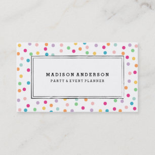 Colourful Confetti Business Cards