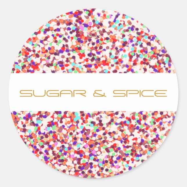 Colourful Confetti Candy and Sweets Sticker (Front)