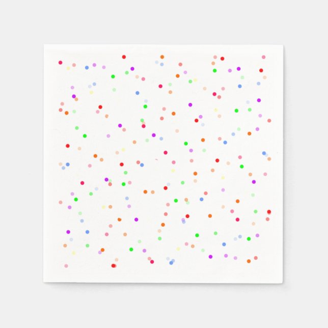 Colourful Confetti Children’s Birthday Party Napkin (Front)