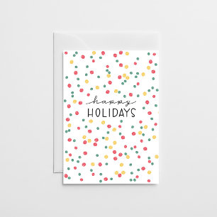 Colourful Confetti Dots Holiday Card