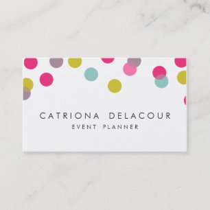 Colourful Confetti Dots Modern Business Card