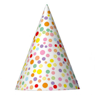 Colourful Confetti Dots Party Hat