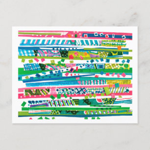 Colourful 'Confetti' Geometric Flat Greeting Card