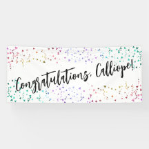 Colourful Confetti Handwriting Congratulations