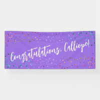 Colourful Confetti Handwriting Congratulations