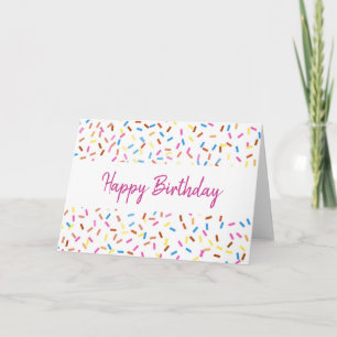 Colourful Confetti Happy Birthday Blank Card