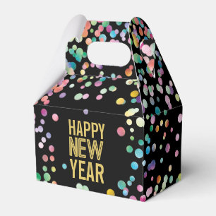 Colourful Confetti New Year's Eve Party  Favour Box