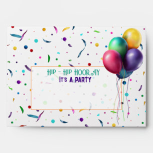 Colourful Confetti Party Envelope