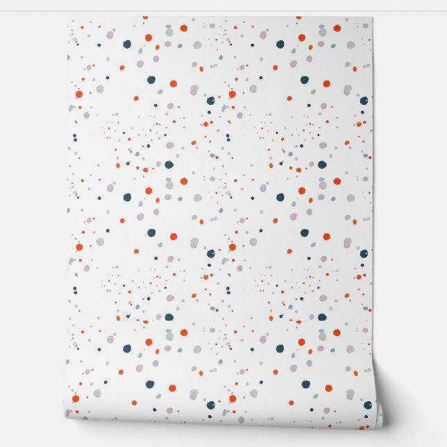 Colourful Confetti Pattern Peel and Stick Wallpaper (Unrolling)