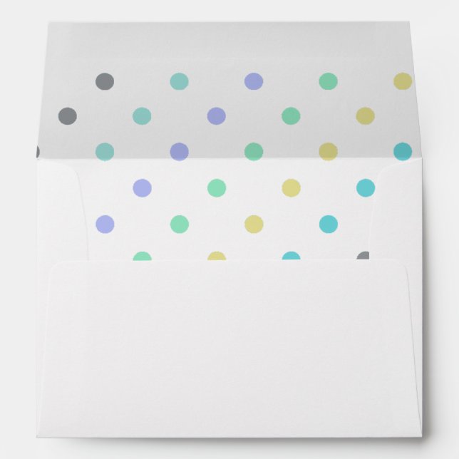 Colourful Confetti Polka Dot Wedding Envelope (Back (Bottom))