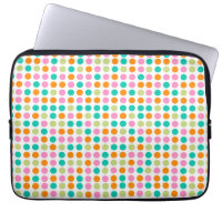Colourful confetti polka dots retro 60s art