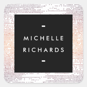 Colourful Confetti Rain Pattern Modern Square Sticker