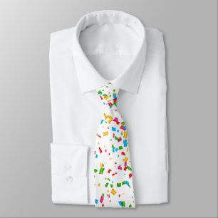 Colourful confetti tie