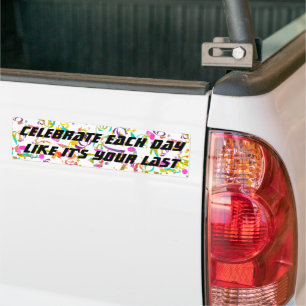 Colourful Confetti Toss Bumper Sticker