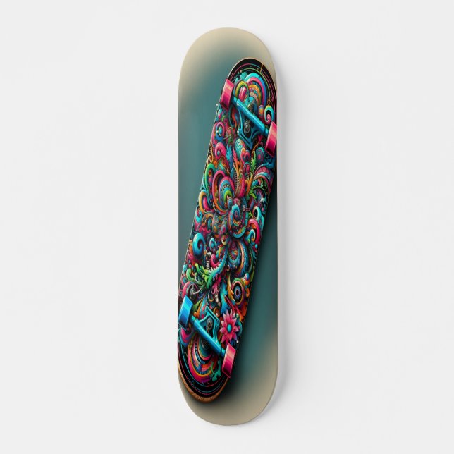 "Colourful Confluence" Skateboard (Front)